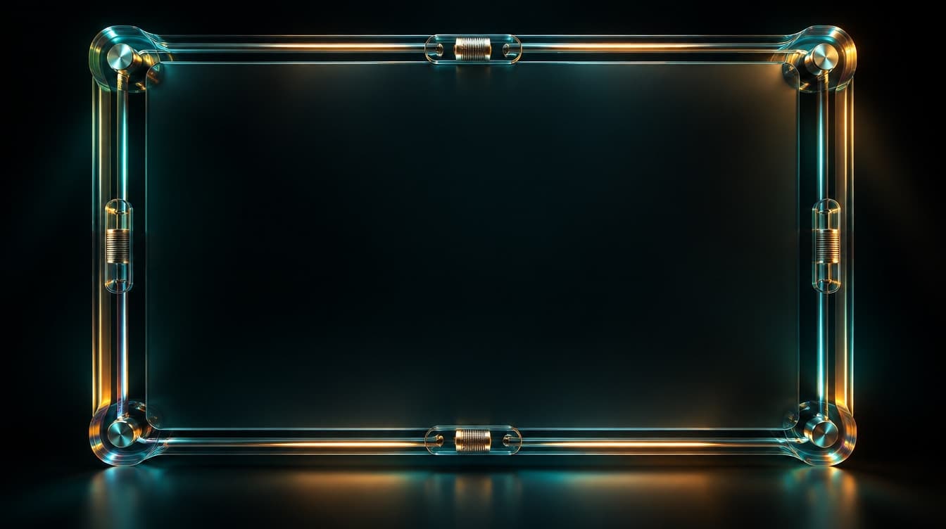A glass canvas with perfect controls and rails on every side, the panel inside it left completely empty with no composition at all